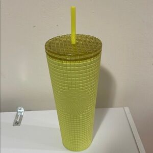 Starbucks Yellow Tumbler with Straw